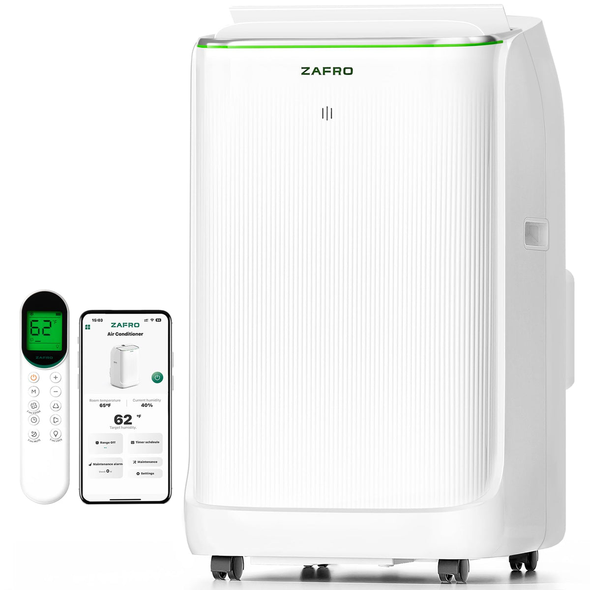 ZAFRO Smart Inverter Portable Air Conditioners, 14000 BTU (10000 BTU SACC)