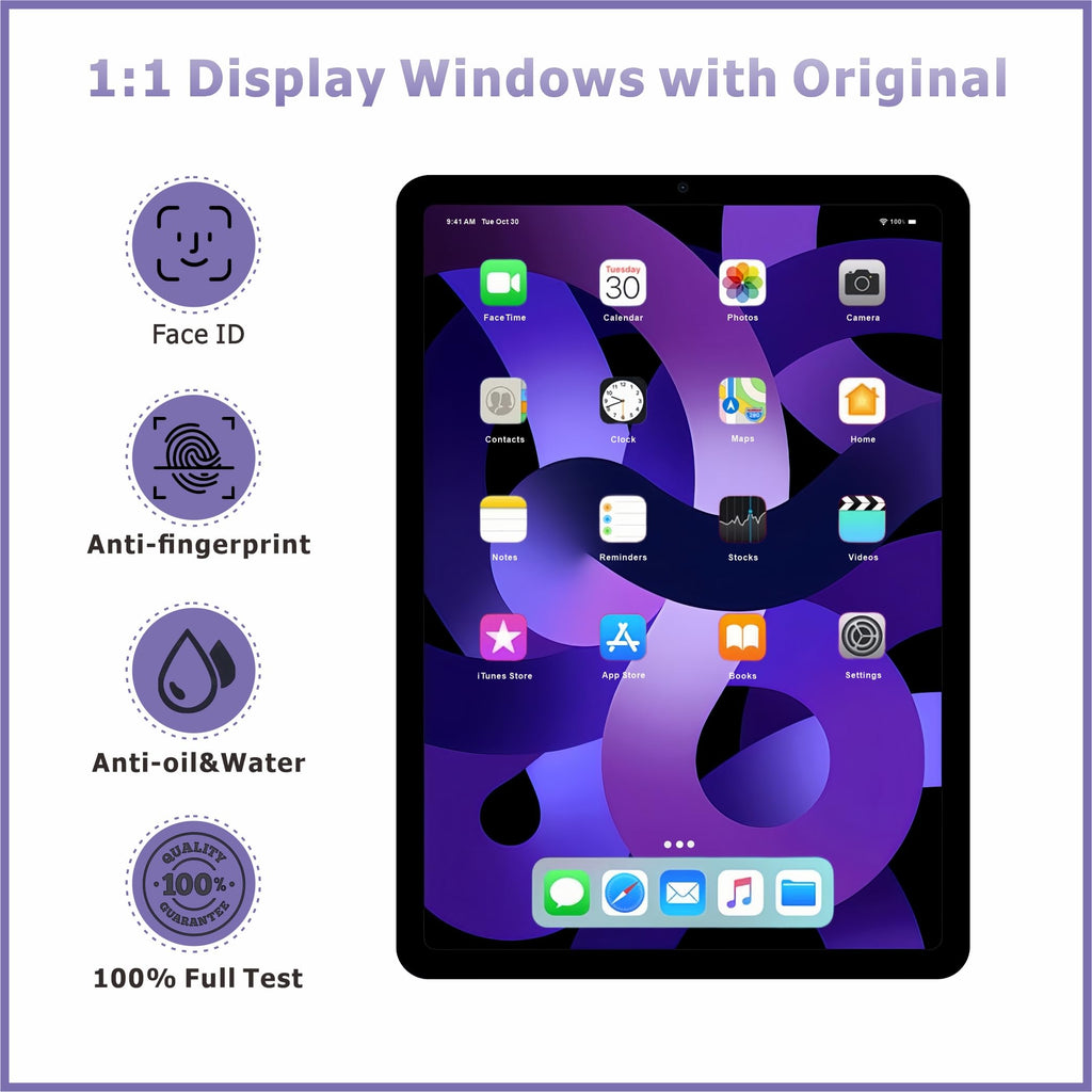 LCD Screen Replacement for iPad Air 4th Gen (2020)/5th Gen (2022) 10.9" | Fits A2072 A2316 A2324 A2325 A2588 A2589 A2591 | Touch Screen Digitizer Full Assembly with Tools