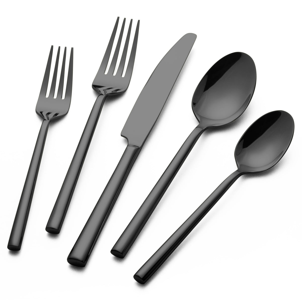 Potter 65-Piece Forged Silverware Set, Service for 12 – Premium Stainless Steel Flatware Set, Modern Design with Satin Finish, Ideal for Home, Kitchen, Party, Camping