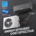 TOSOT 18,000 BTU 24.5 SEER2 Mini Split, Aoraki Series, 208-230V, Black