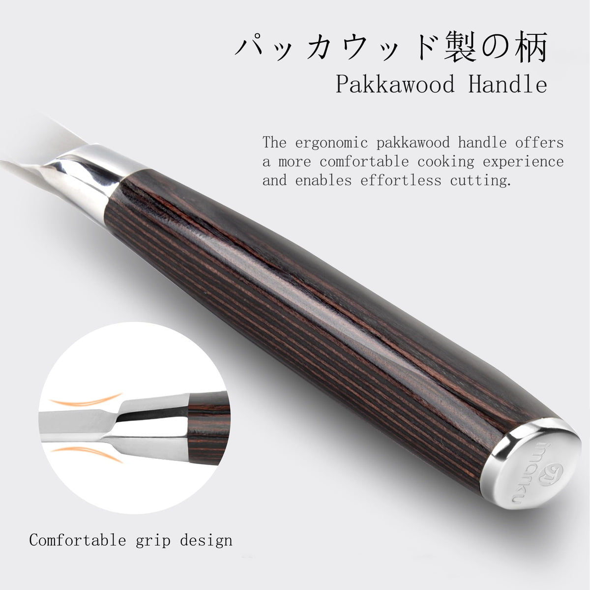 imarku 3 Pieces Knife set, Japanese HC Stainless Steel Kitchen Knife Set