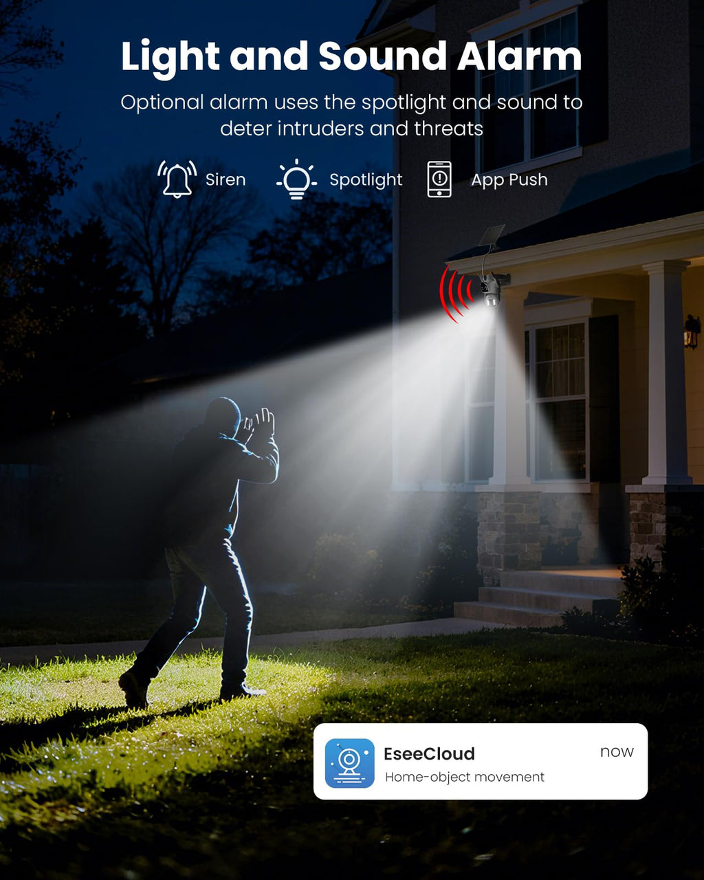 Hiseeu Security Camera, 4MP Solar Security Cameras Wireless Outdoor