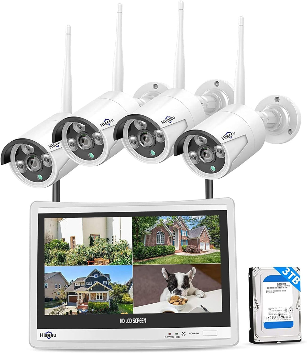 Hiseeu 5MP Home Security Camera System Outdoor, 2.4G/5G Wireless WiFi Pro