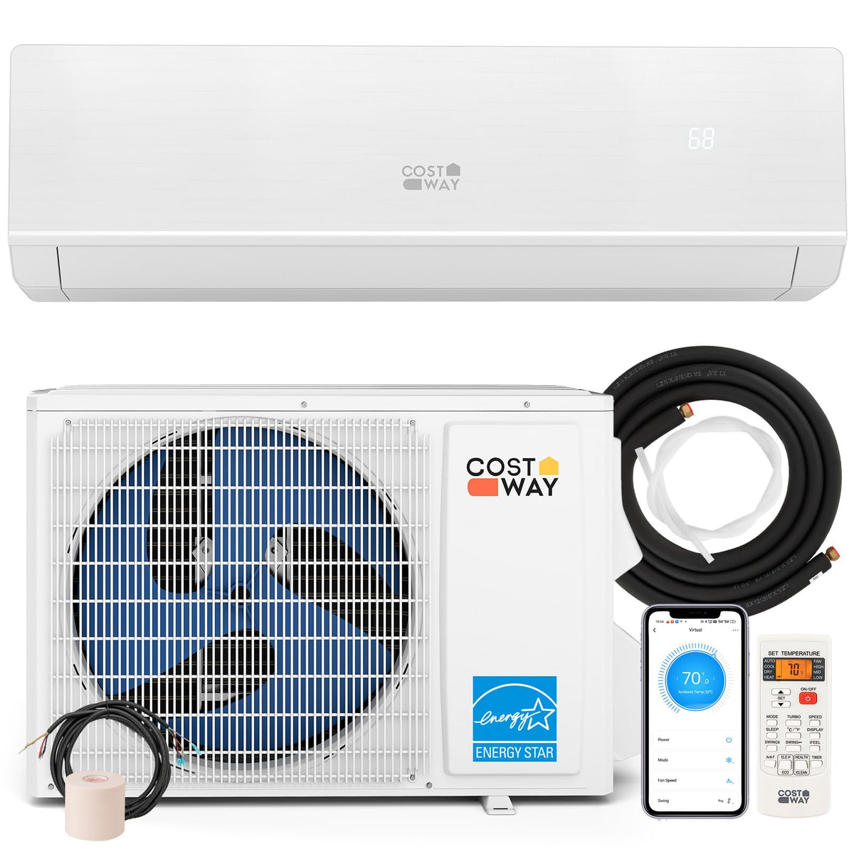COSTWAY 24000 BTU Mini Split Air Conditioner & Heater
