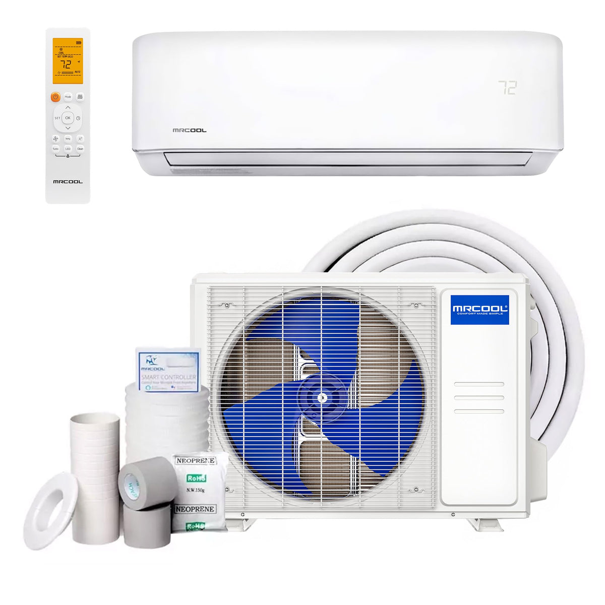 MRCOOL 18000 BTU 230V Ductless Inverter Mini Split Air Conditioner & Heat Pump System, Advantage Series - Wall-Mounted AC Unit w/Heating and Cooling for Home, Office & Commercial Space
