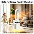 32” Bladeless Tower Fan and Heater Combo, All Season Standing Fan