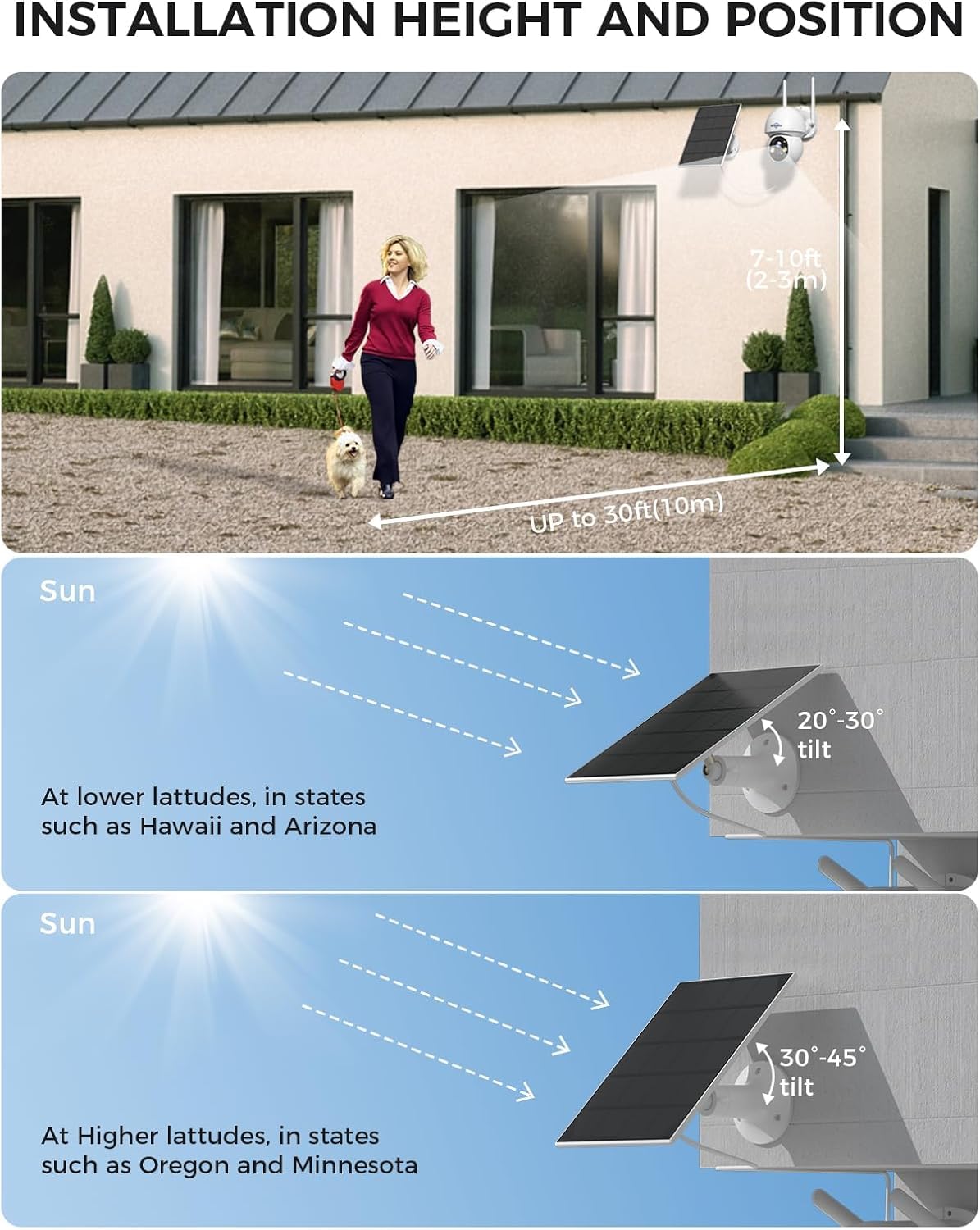 Hiseeu Solar Camera Wireless Outdoor, Home Security Camera System,500GB HDD