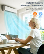 12000 BTU Mini Split AC & Heating System, Heat Pump, 19 SEER2, 115V