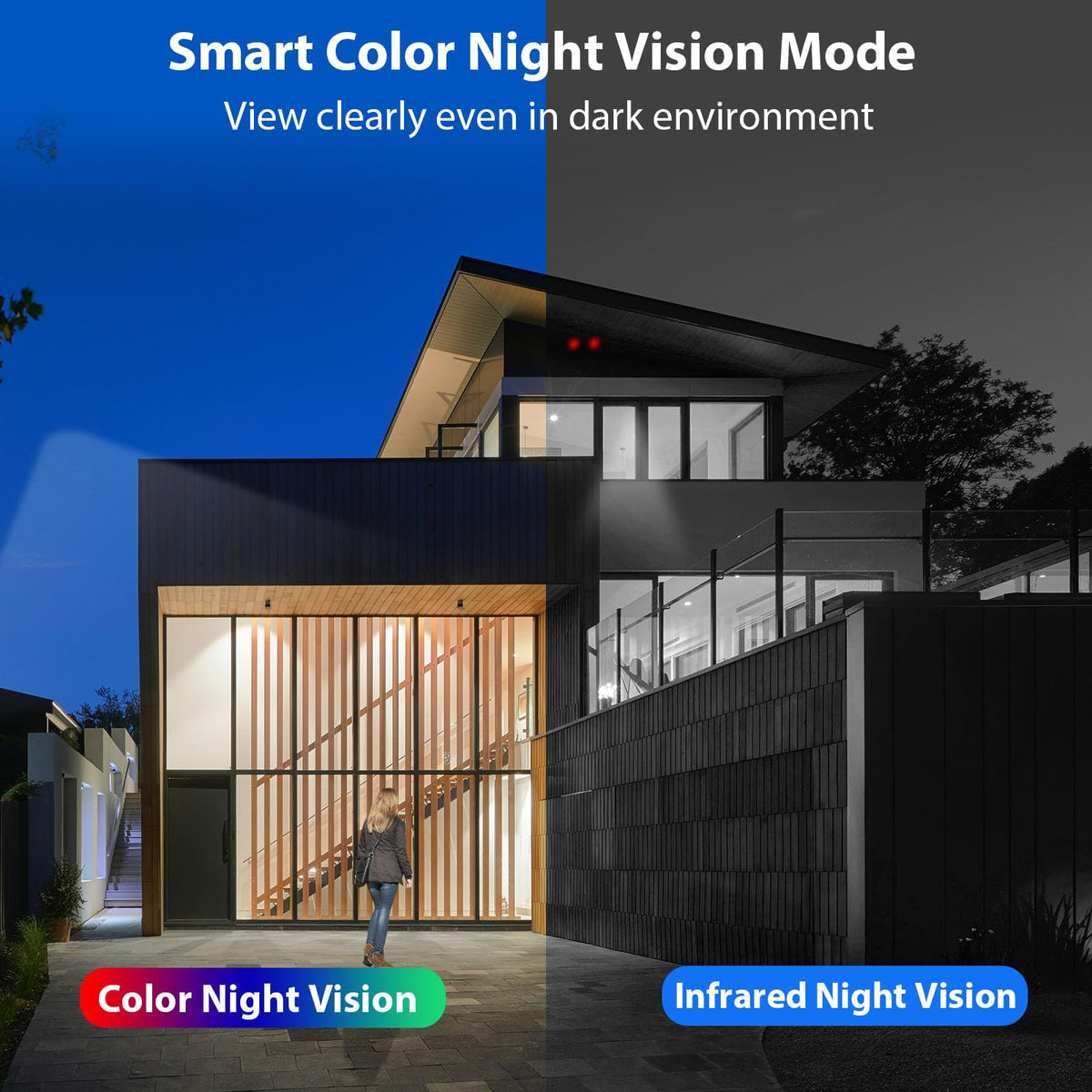 Hiseeu Solar Powered Wireless Security Camera System Outdoor, 10CH 2K NVR, AI Human Detection, 2-Way Audio, 4MP Battery Cameras with Color Night Vision, IP66 Waterproof, 1TB HDD (WK-4C40-AT)