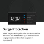 ELAC Protek PR-81B 9 Outlet Surge Protector with Bluetooth - Advanced Power Protection and EMI/RFI Noise Filtration - Includes iOS & Android App Control