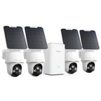 REOLINK Argus PT Ultra 4K Solar Security Camera Outdoor System 4 Pack