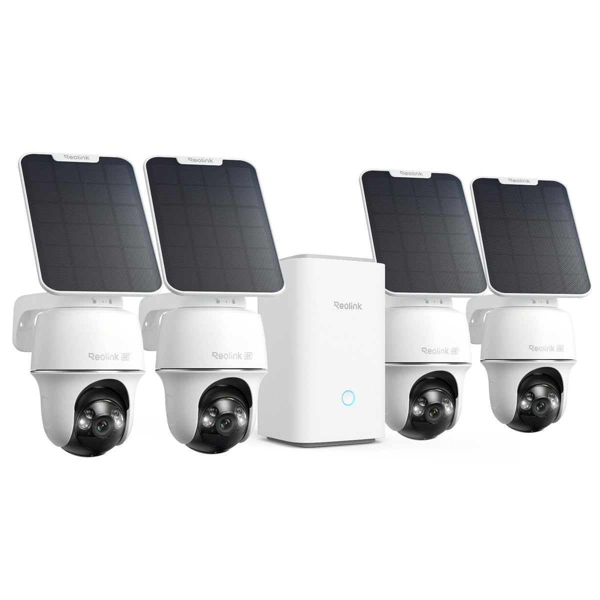 REOLINK Argus PT Ultra 4K Solar Security Camera Outdoor System 4 Pack