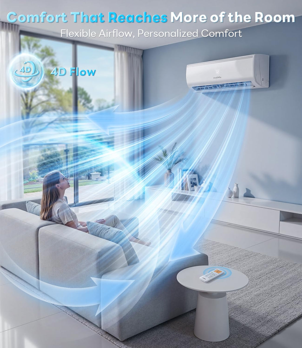 12000 BTU Mini Split Air Conditioner & Heater, AuraCore Series 20 SEER2 115V Inverter Energy-Efficient AC with Remote & APP, WiFi Alexa, Pro Installation Kit, Up to 750 Sq.Ft.