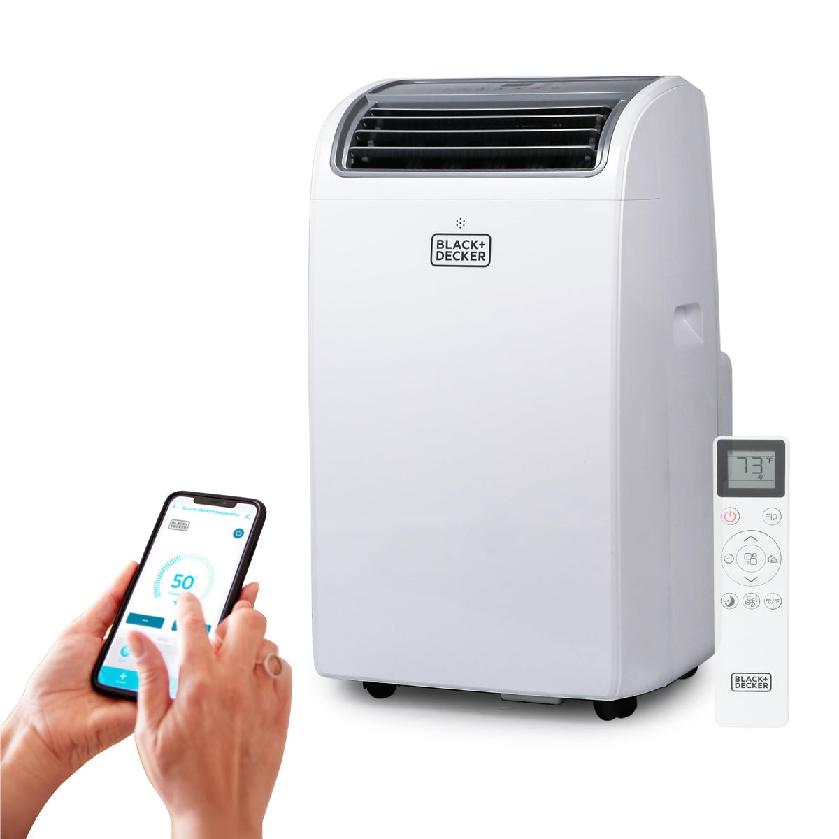 BLACK+DECKER Smart Portable Air Conditioner with Heat, 12,000 BTU
