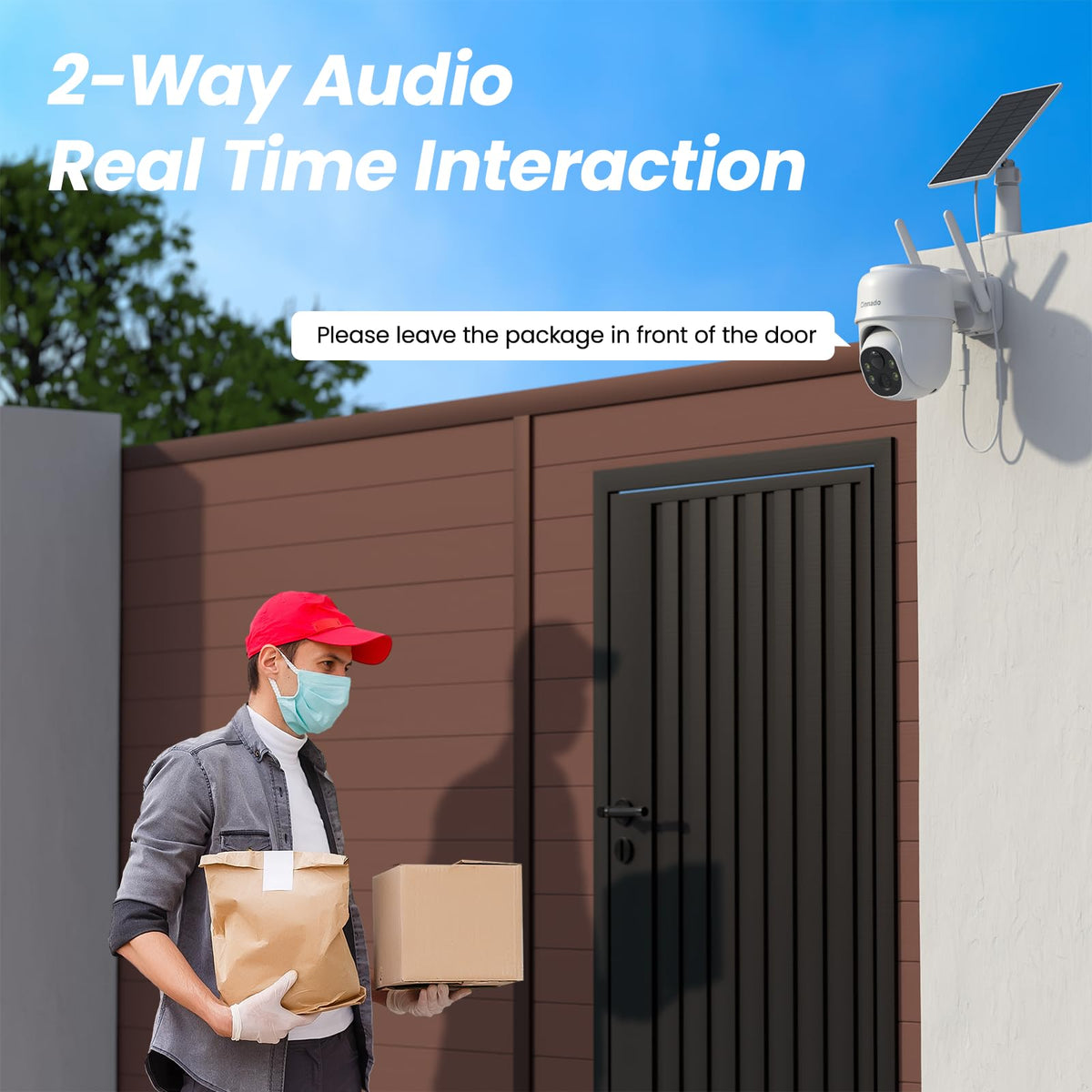 Cinnado 2K Outdoor Cameras for Home Security Solar Powered White B6 4 Pack