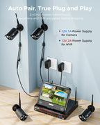 Hiseeu 5MP Home Security Camera System Outdoor, 2.4G/5G Wireless WiFi Pro