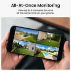 aosu 2K QHD Solar Security Cameras Wireless Outdoor System, 4-Cam-Kit
