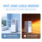 Portable AC Heater and Cooling Unit, 120° Wide Swing, Ultra Quiet Dehumidifier for Office or Bedroom, Remote Control, Energy Efficient All-Season Climate Solution