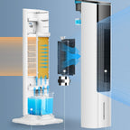 Whole House Heater Dual-Purpose Air-Conditioning Fan Cooling Fan Tower Type Household Water-Cooled Small Air Conditioner Remote Control Timing Heating Supplies