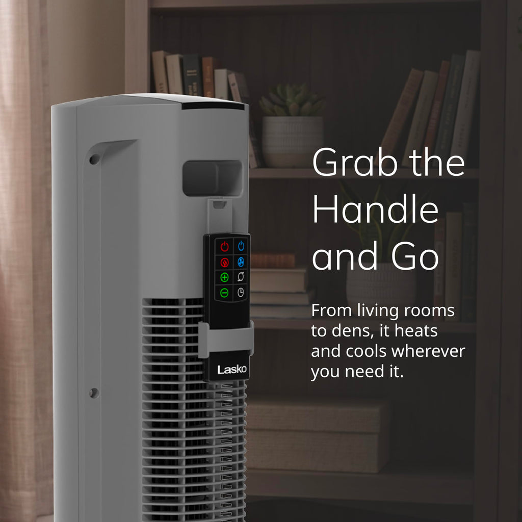 Lasko 42" DUO Comfort Tower Fan Space Heater - Remote - Gray - FH515