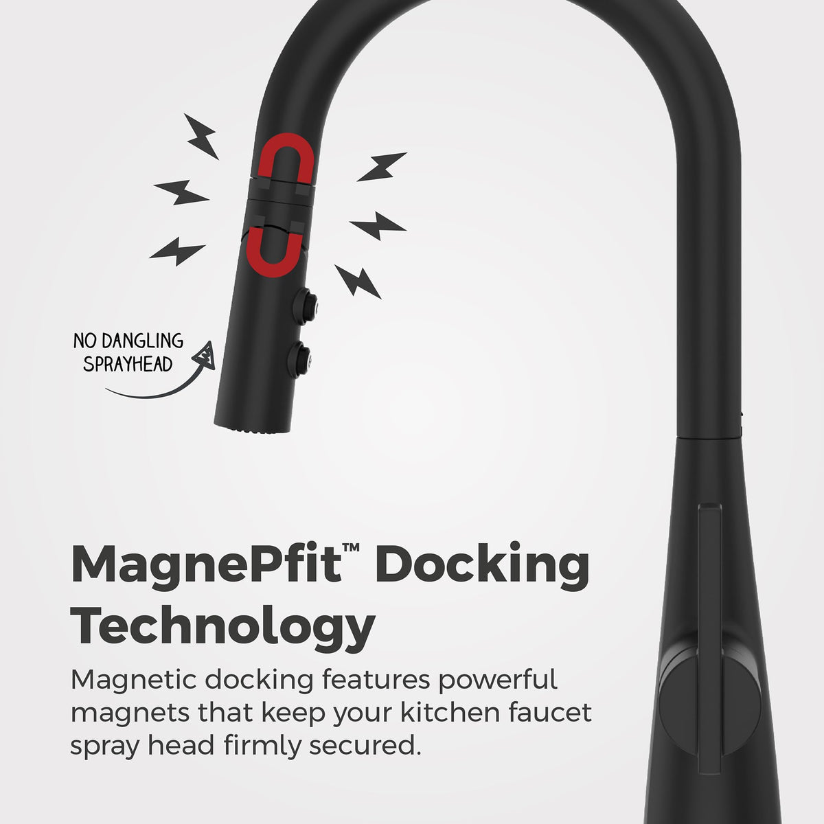 Pfister Exemplar Kitchen Faucet with Pull Down Sprayer Single Handle High Arc Matte Black Kitchen Sink Faucet NSF Certified Spot Defense Finish 1 or 3 Hole F5297EPSDB