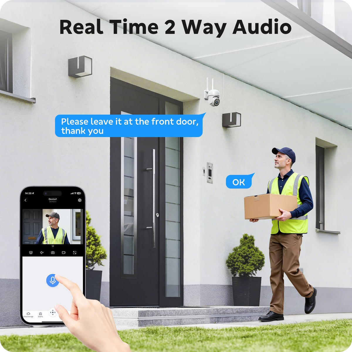 CAMCAMP Home Security Camera System Wireless Outdoor WiFi 5G 24/7 Recording