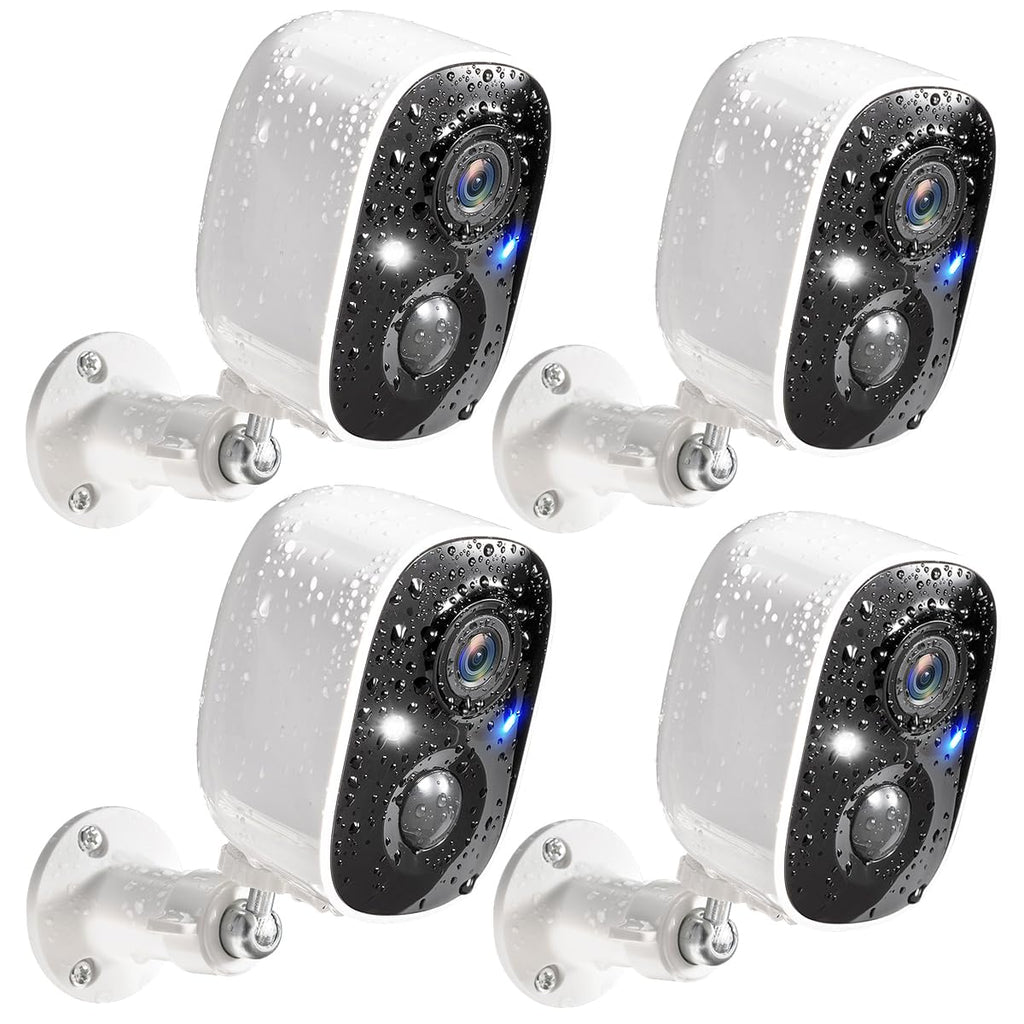 GMK 4 Pack Solar Camera System, Security Cameras Wireless Outdoor, 2K Video