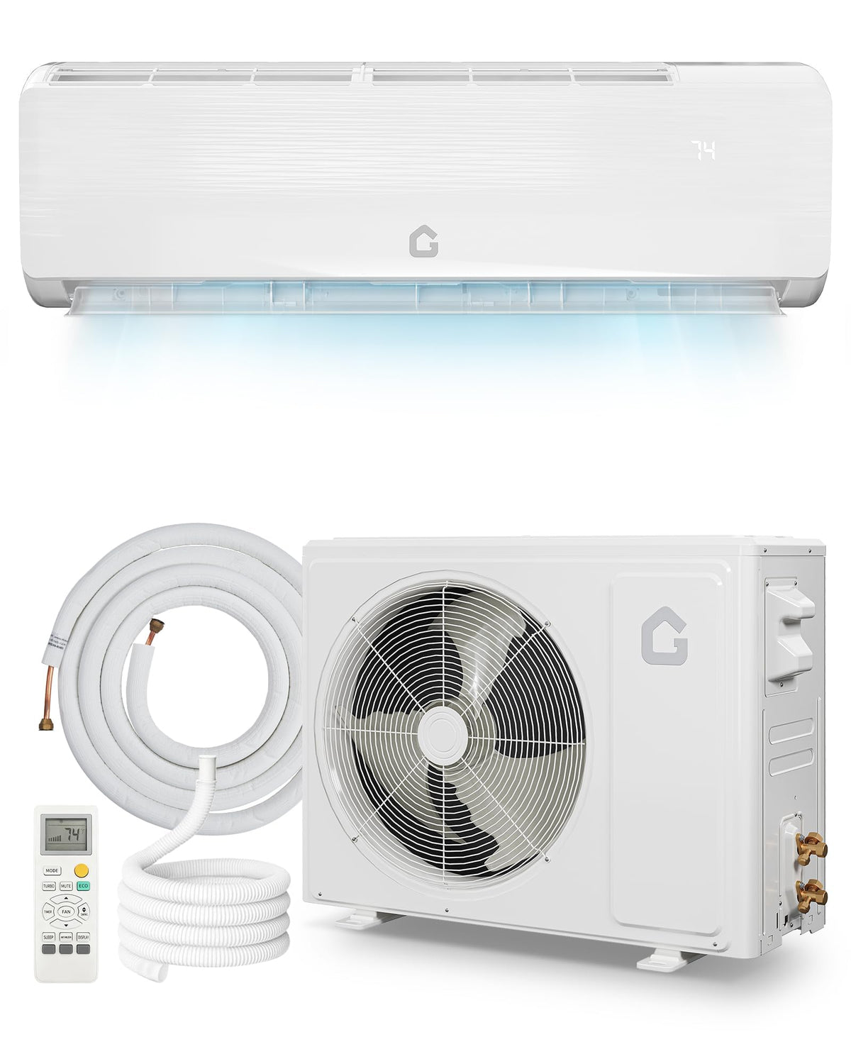 Garvee Air Conditioner and Heater, 12,000 BTU Split Unit, SEER2 19, 115V