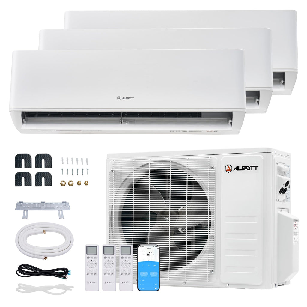 Albott 115V Mini Split Air Conditioner & Heat Pump, Wifi Enabled, 12000BTU
