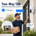 Camcamp Wireless Security Camera System with Monitor, PTZ Plug-in Outdoor