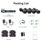 4CH Wired Security Camera System Outdoor,4X 3MP CCTV Camera,500G HDD