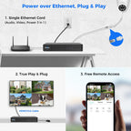 【121°Wide View】 Hiseeu 4K PoE Security Camera System, 8 Pcs 5MP IP Cameras