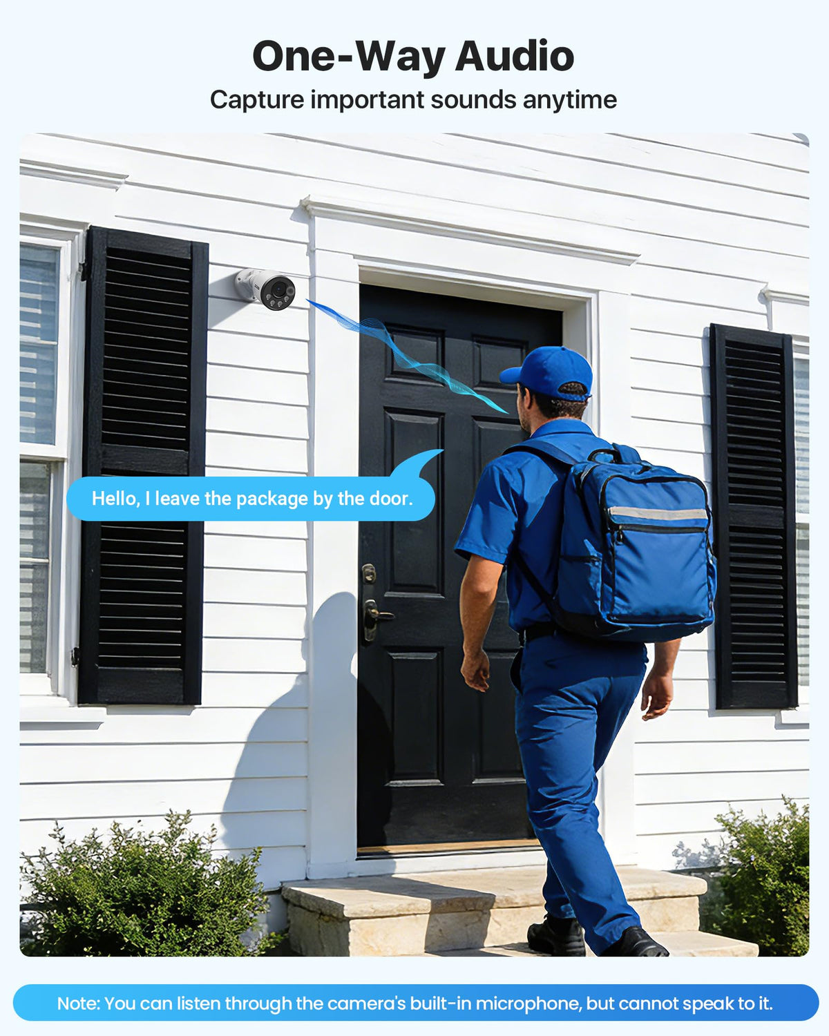 ZOSI 5MP PoE Security Camera System with Audio, 4pcs 4MP Metal Cam, NO HDD