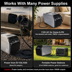 Portable Camping Air Conditioner, 6800BTU Cool & 7500BTU Heat Tent Air Conditioning for RV Trucks, Road trips, Camping and Parking Cooling Outdoor Use