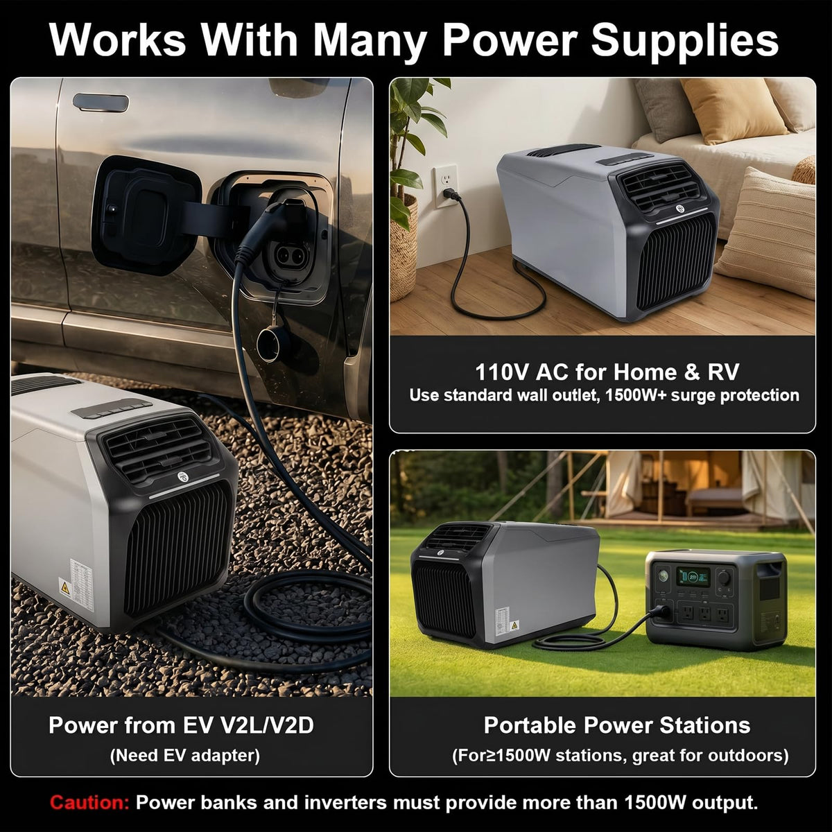 Portable Camping Air Conditioner, 6800BTU Cool & 7500BTU Heat Tent Air Conditioning for RV Trucks, Road trips, Camping and Parking Cooling Outdoor Use