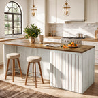 Tribesigns 71 Inch Stationery Kitchen Island with Storage Cabinet