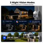 CAMCAMP Wireless Security Camera System with Monitor 8 Outdoor WiFi Cameras