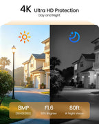 Anlapus 4K Wired Home Security Camera System, 8 X 8MP Dome Camera, 1TB HDD