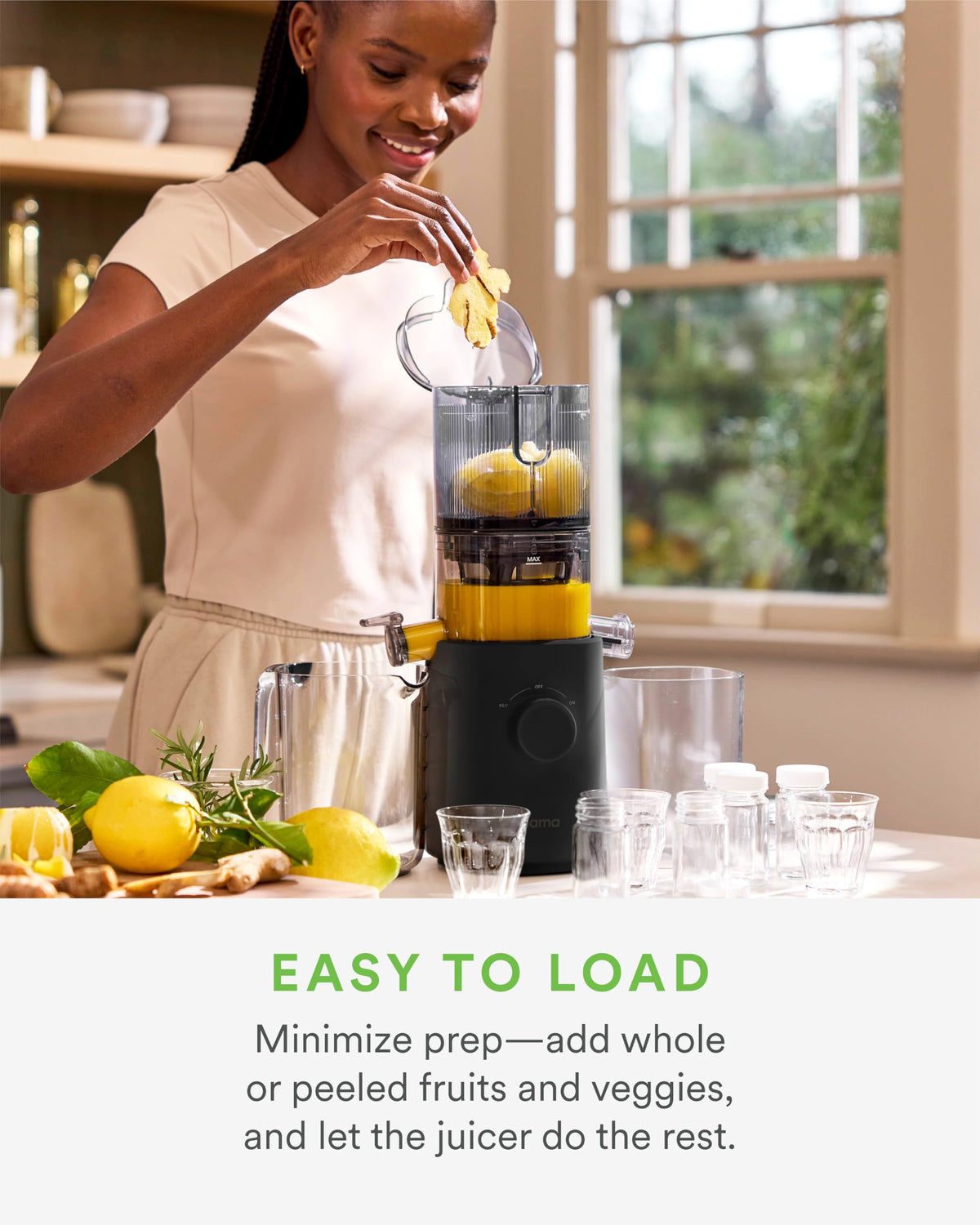 Nama J3 - Compact cold press juicer - Hands-free - Black