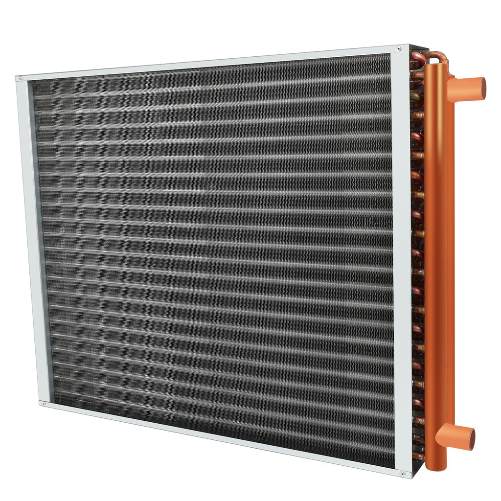 14 * 16 Water to Air Heat Exchanger, Copper Ports for Outdoor Wood Furnace