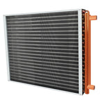 14 * 16 Water to Air Heat Exchanger, Copper Ports for Outdoor Wood Furnace