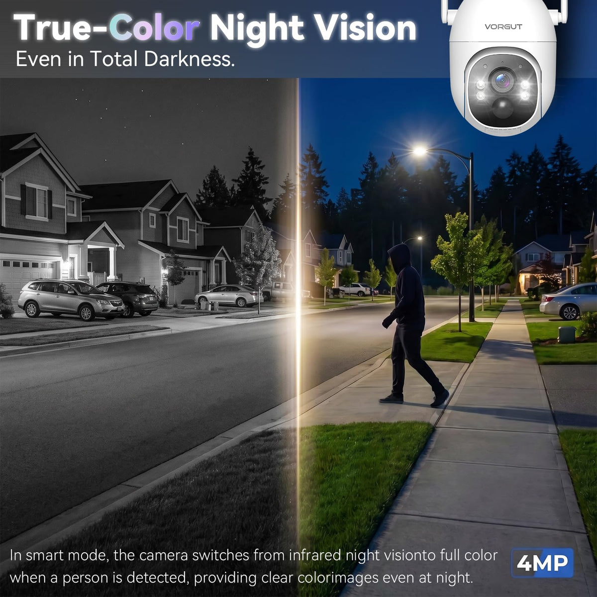 Solar Security Cameras Wireless System with 10" Touch Monitor, 4MP