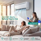 YITAHOME 12000 BTU Mini Split AC/Heating System, Ductless Mini Split Air Conditioner Heat Pump,115V 20 SEER2 Energy Efficient Inverter AC Unit,Wifi Enabled Compatible with Alexa for Apartment, Garage