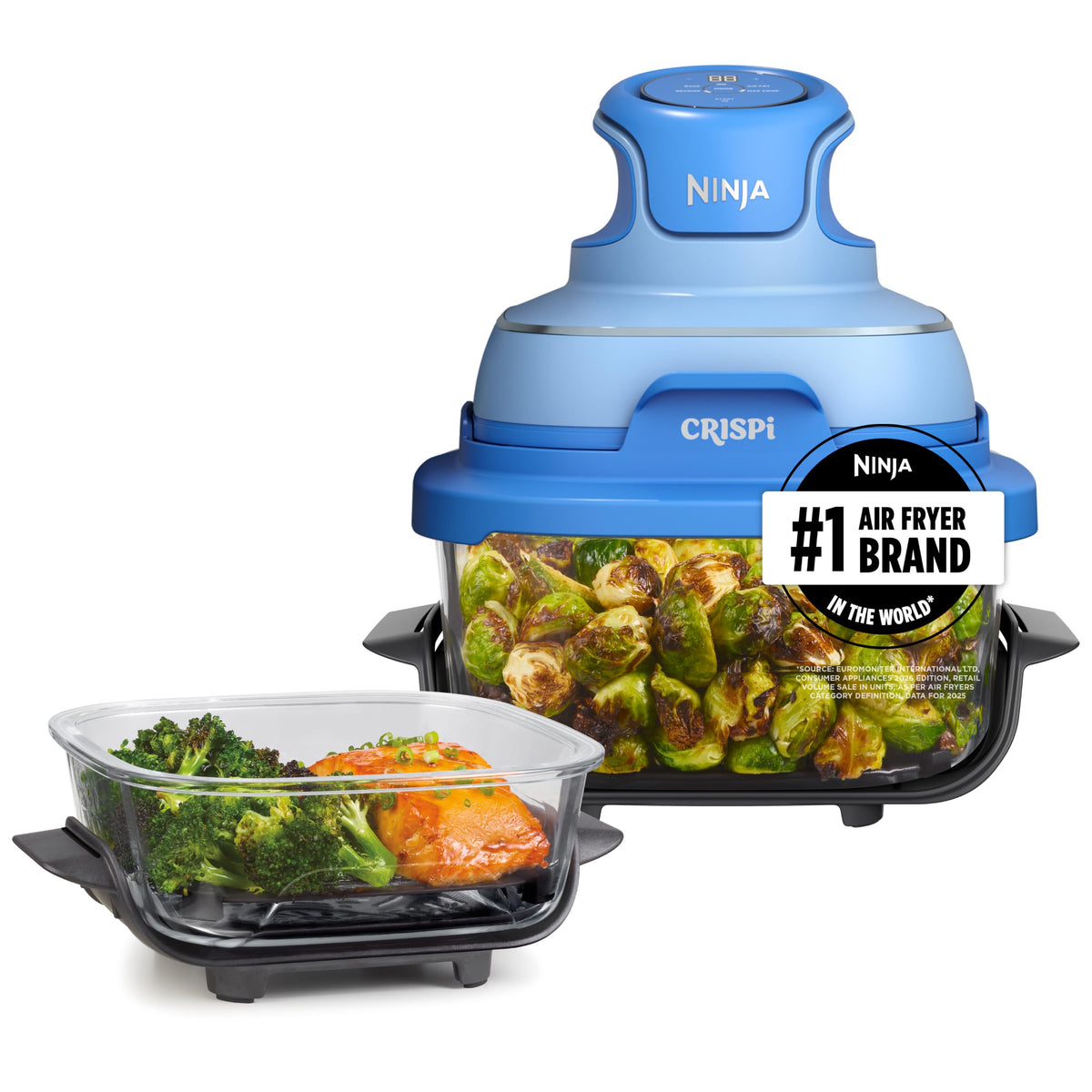 Ninja Crispi Glass Air Fryer, 4-in-1, Grey, FN101GY