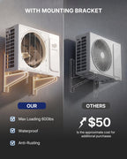 Upstreman 12000 BTU Mini Split AC/Heating System, 230V Silver Mini Split Air Conditioner, 20 SEER2 Ductless Split AC, Energy Efficient Inverter, WiFi Control, with Mounting Bracket, Up to 750 Sq.Ft