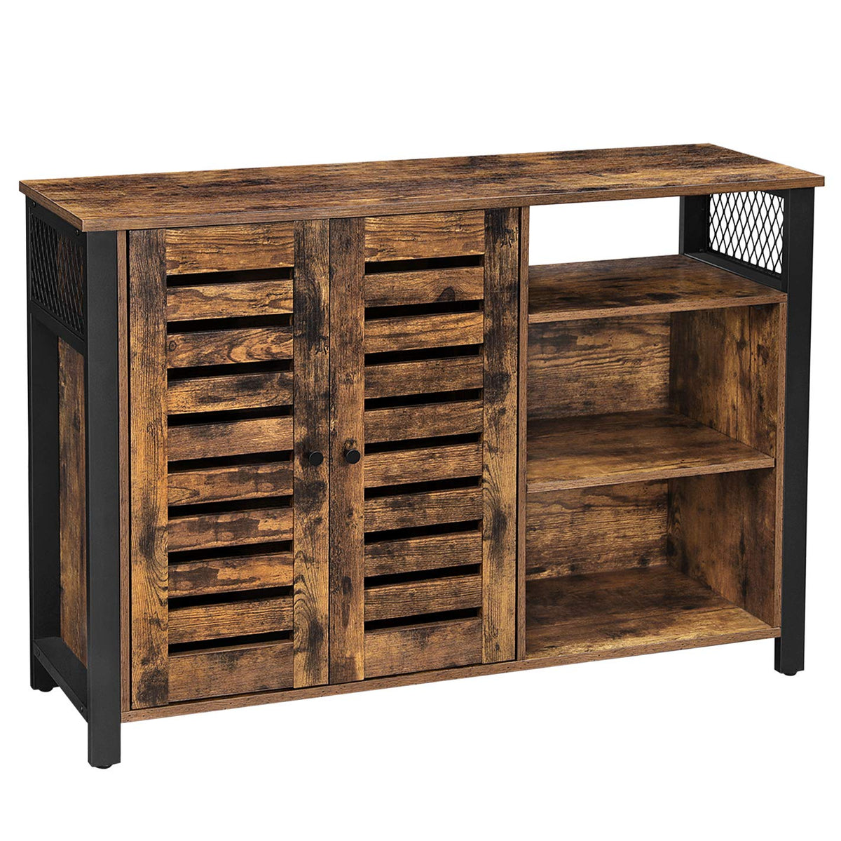 VASAGLE Mobile Kitchen Island with Trash Can Storage, Drop Leaf