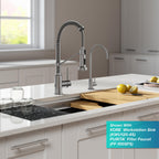KRAUS Stainless Steel 18 in Touchless Pull Down Kitchen Faucet KSF-1610SFS