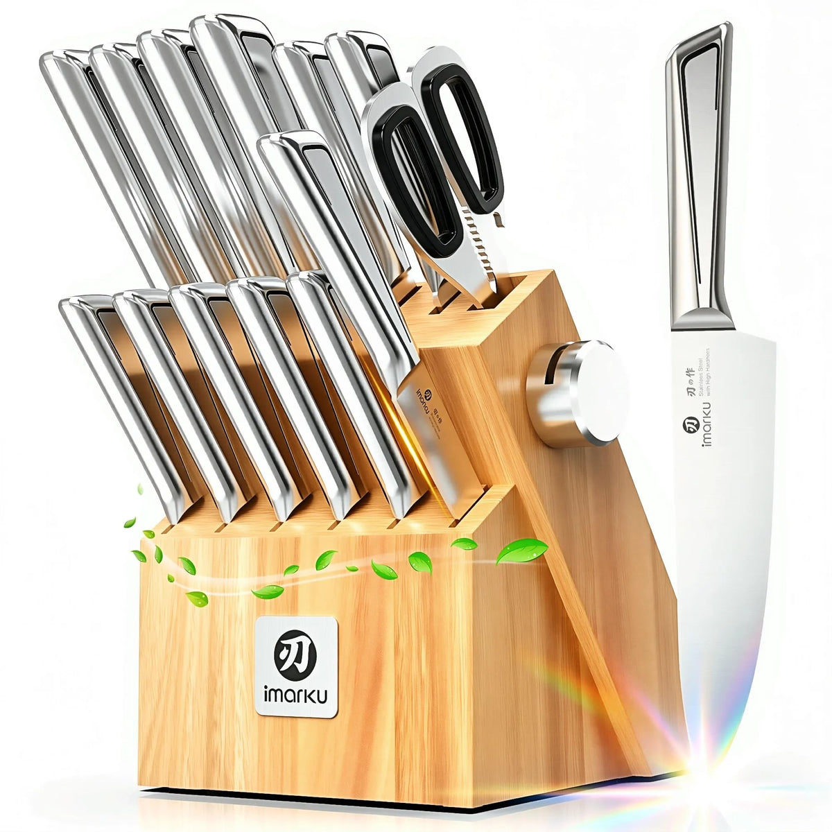 Imarku 14-Piece Japanese Gyutou Stainless Steel Kitchen Knife Set