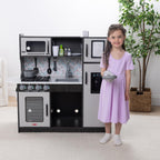 Melissa & Doug Wooden Chef's Pretend Play Toy Kitchen Charcoal
