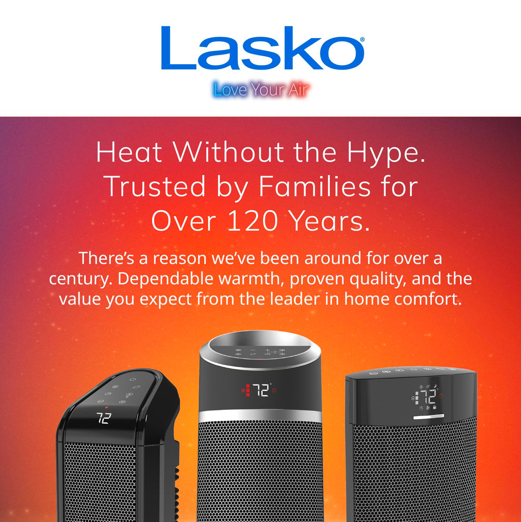 Lasko 38" DUO Comfort Tower Fan Space Heater - Remote - White - FHV820